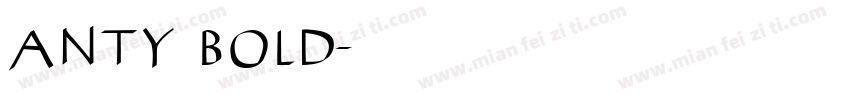 anty bold字体转换
